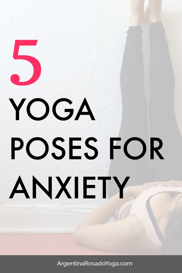 Yoga poses for anxiety and stress. These yoga poses are great for beginners and all levels and can be performed as restorative and yin as well. Calm anxiety, and stress by doing one or all of thse yoga poses